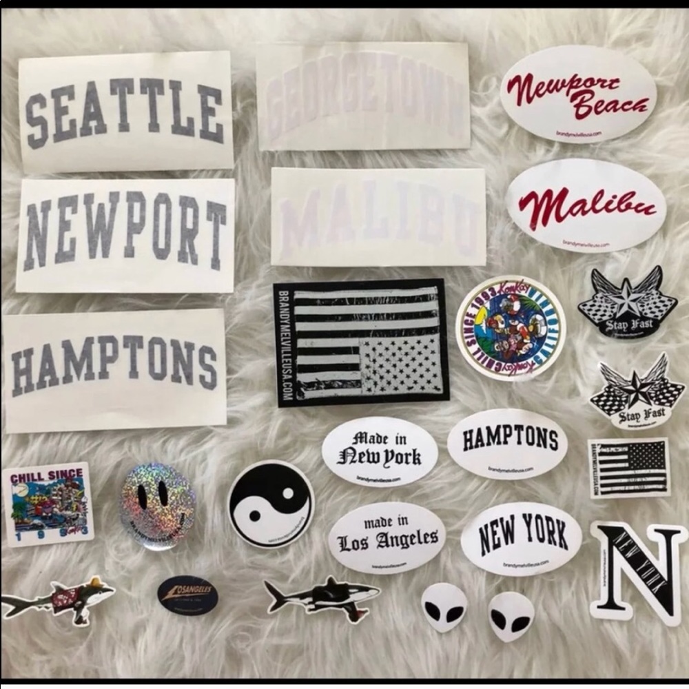 NEW RANDOM BRANDY MELVILLE STICKERS BUNDLE PACK - Picture 2 of 8